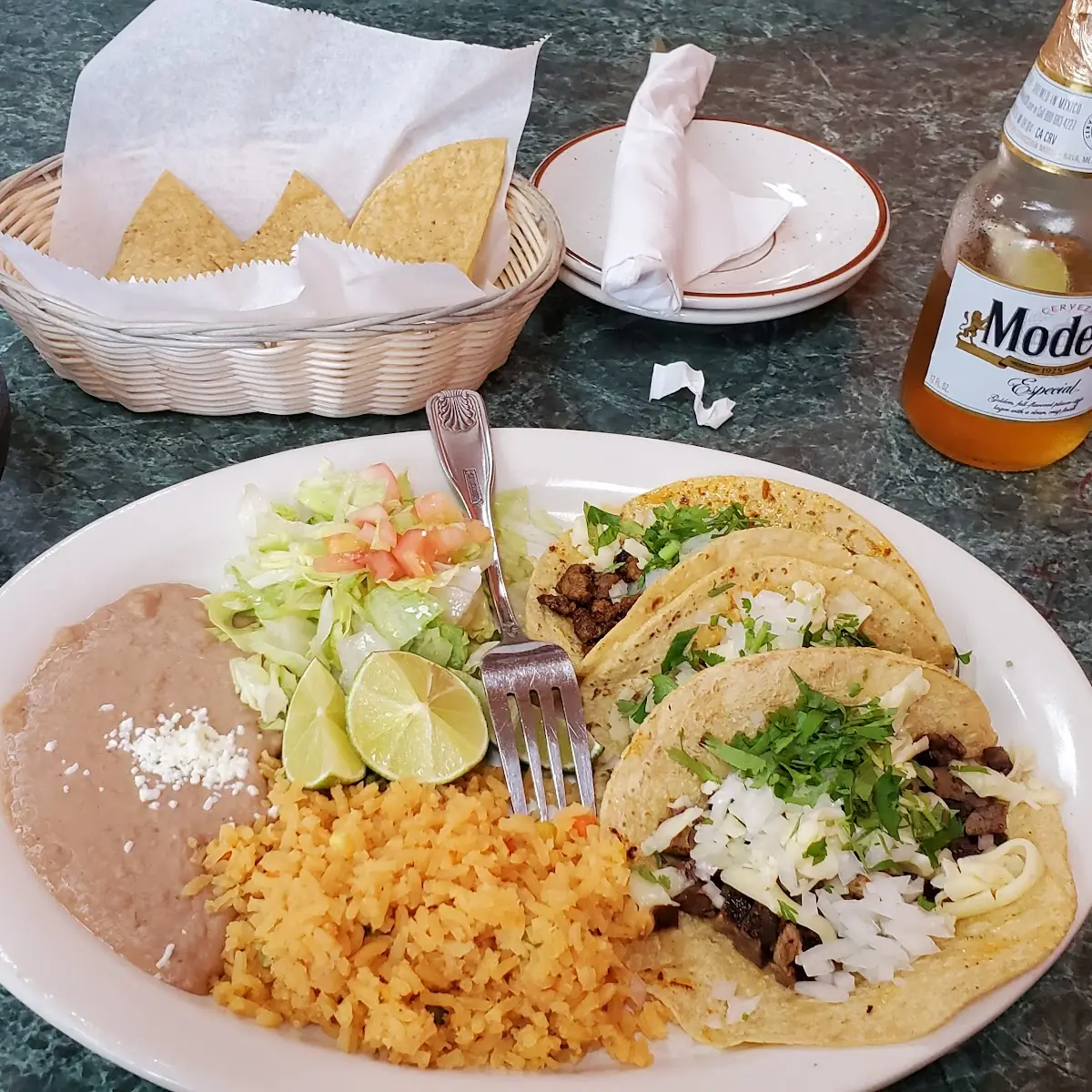 Three Tacos Dinner
