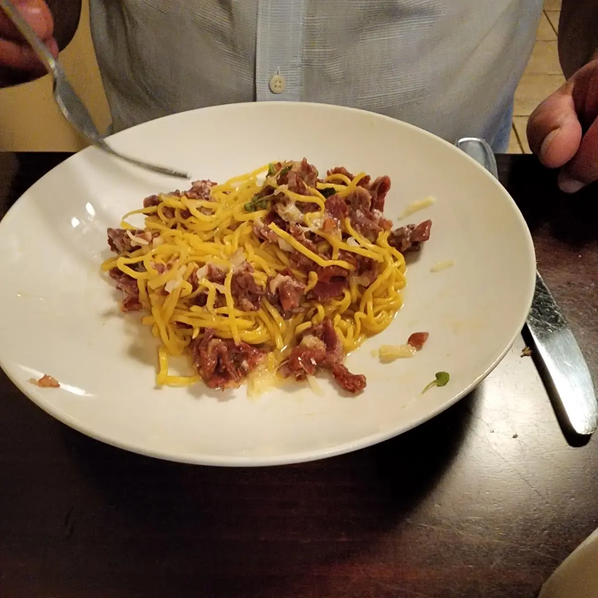Angel Hair w Crispy Bacon
