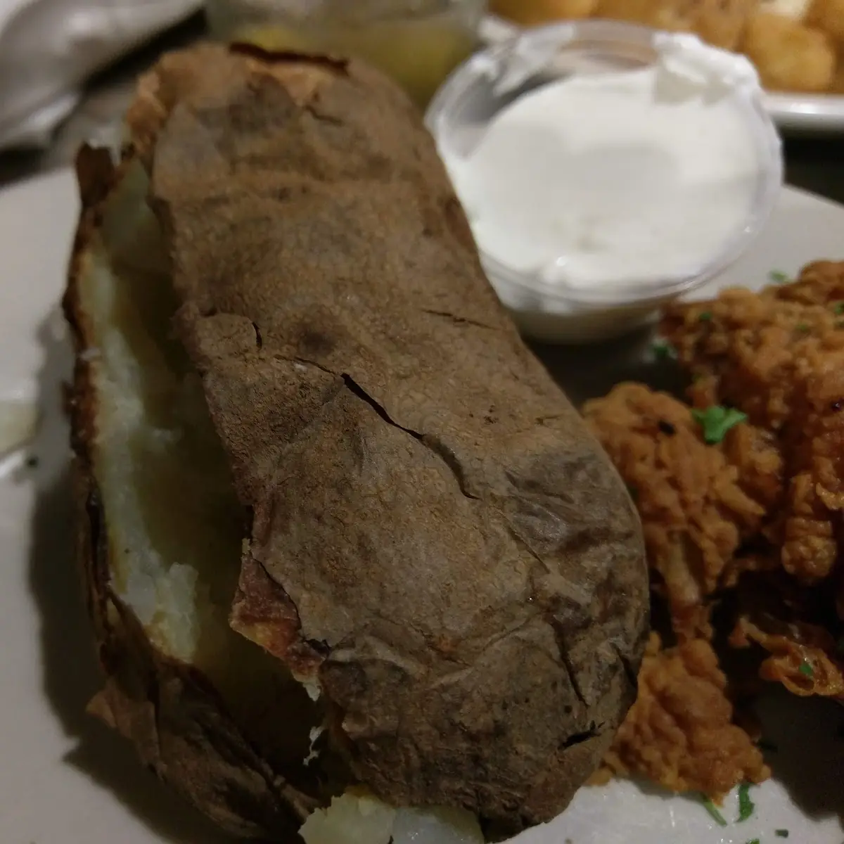 Burnt Shriveled Baked Potato