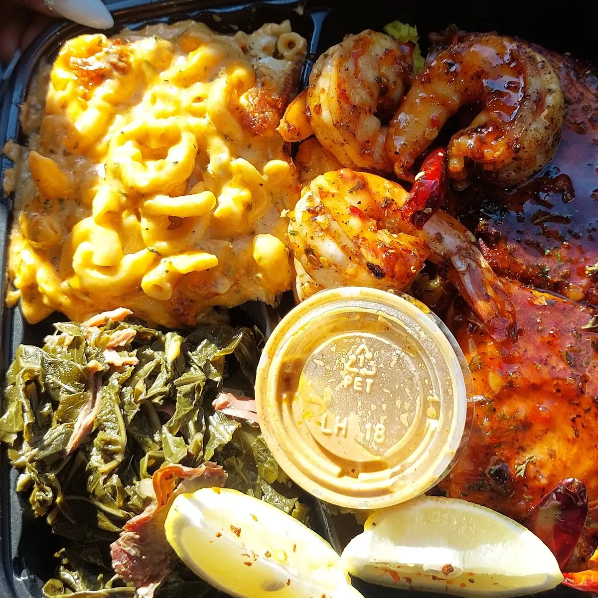 Honey Glaze Salmon w Shrimp