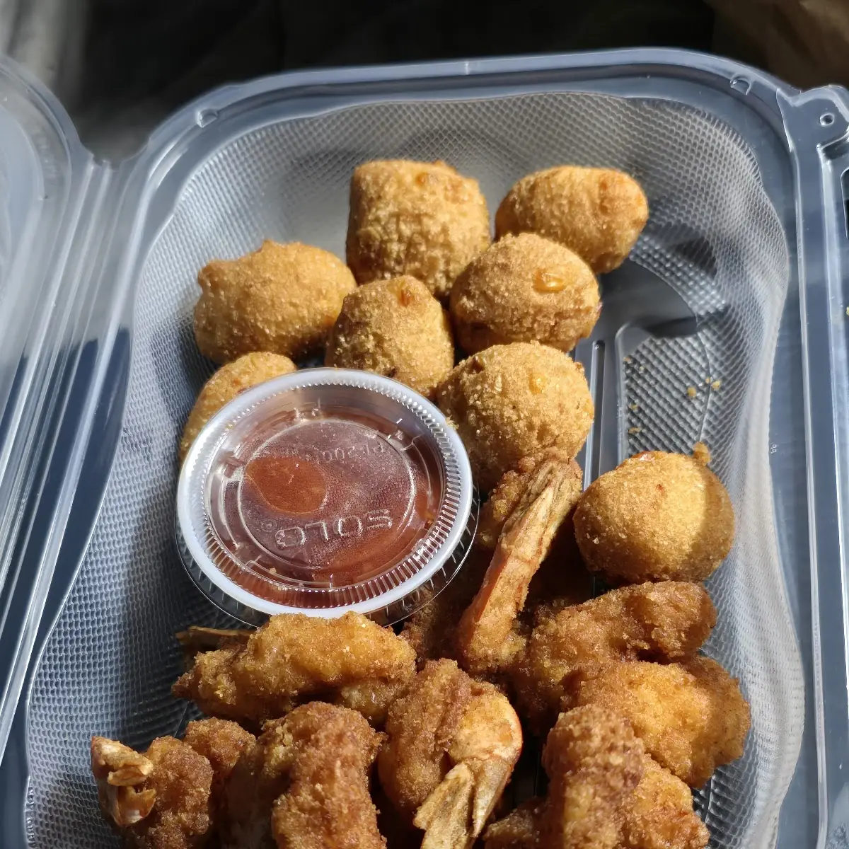 Fried Shrimp and Hush Puppies