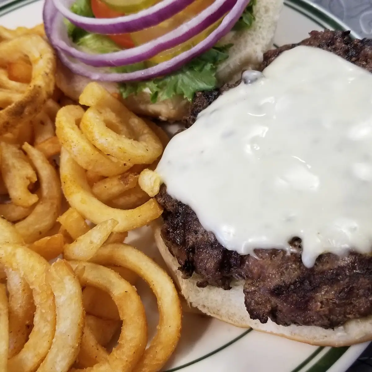 Old Fashioned Burger and Fries