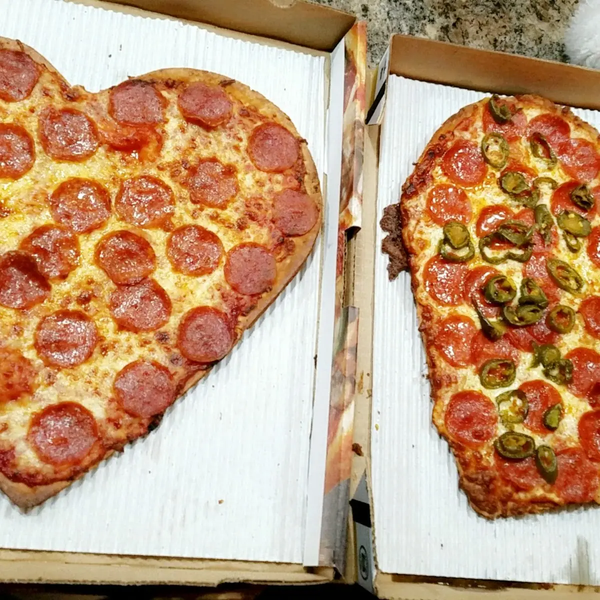 Valentine's Heart-Shaped Pizzas