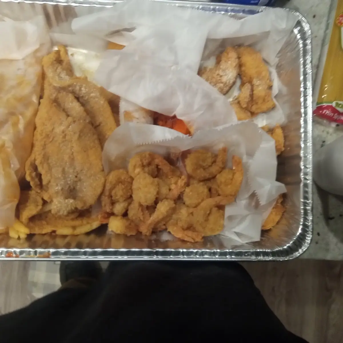Fried Fish Shrimp and Chicken Tenders
