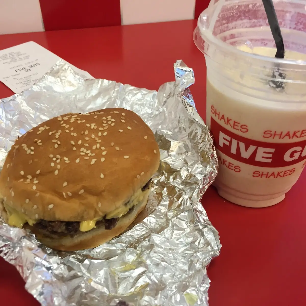 Cheeseburger and Peanut Butter Shake