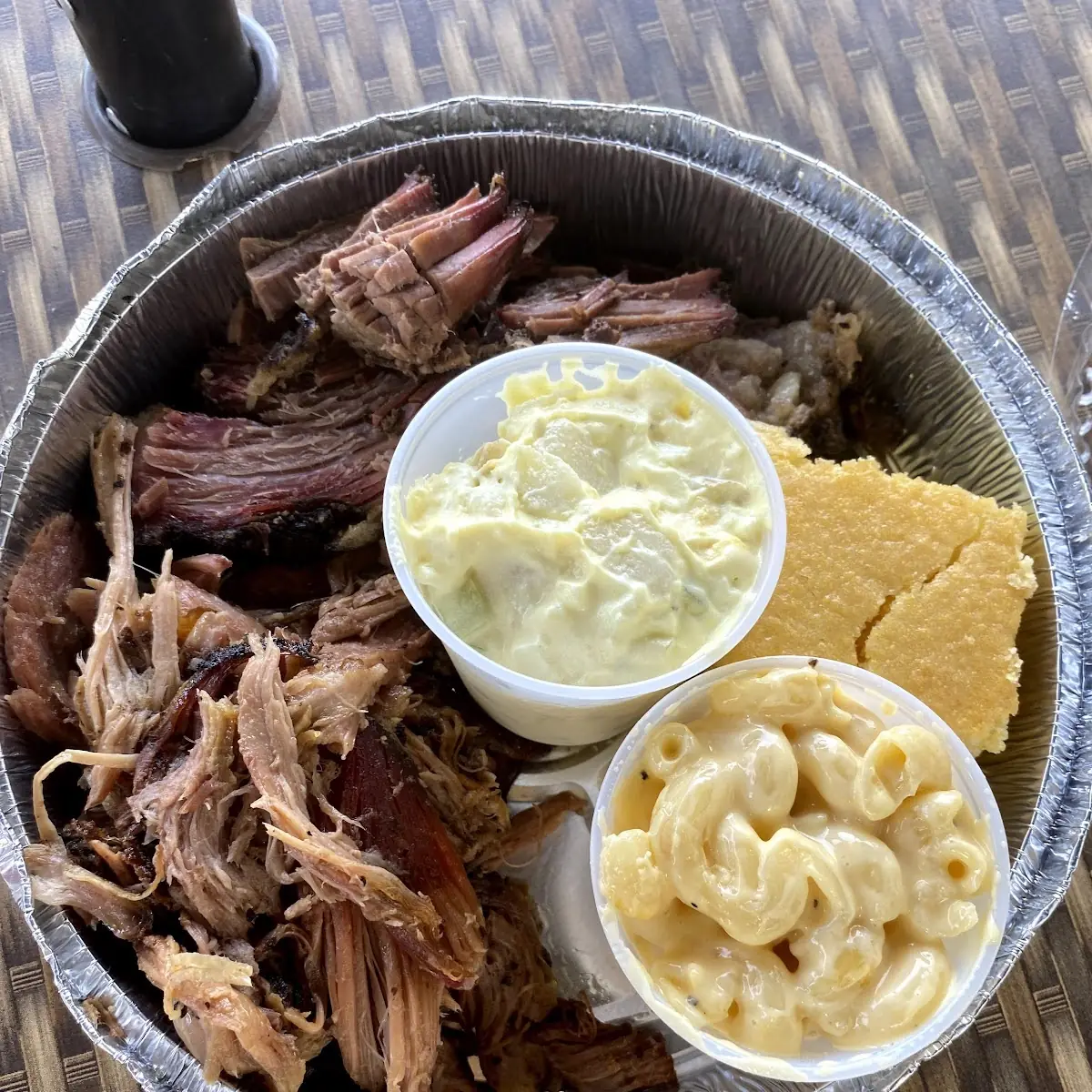 Brisket Corn Bread Mac and Cheese