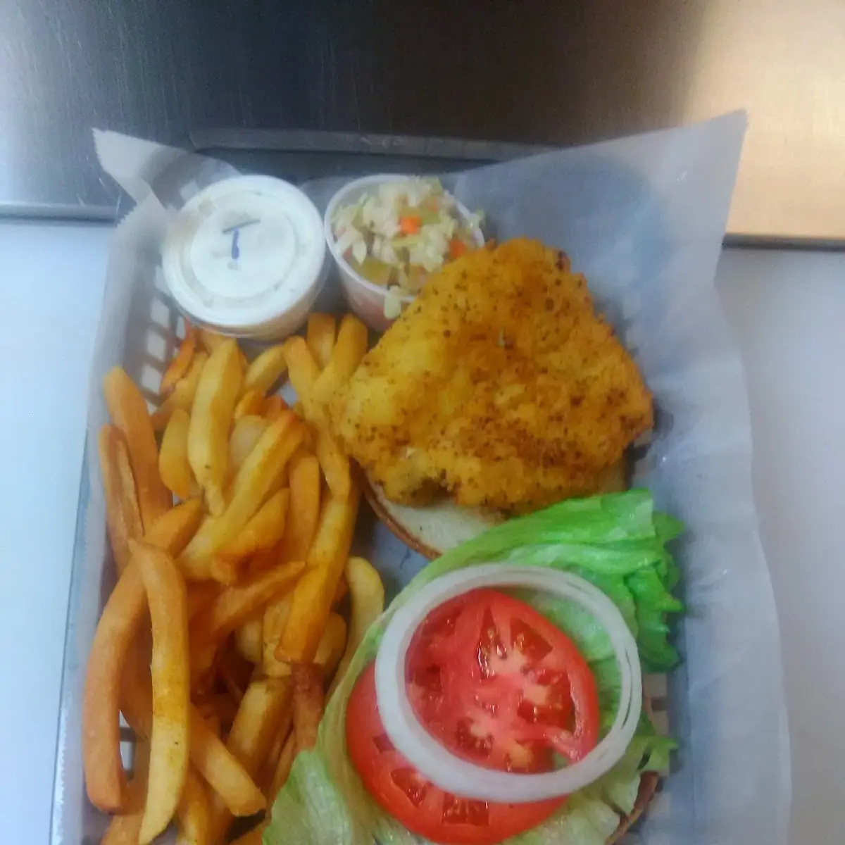 Fish Sandwich with Fries
