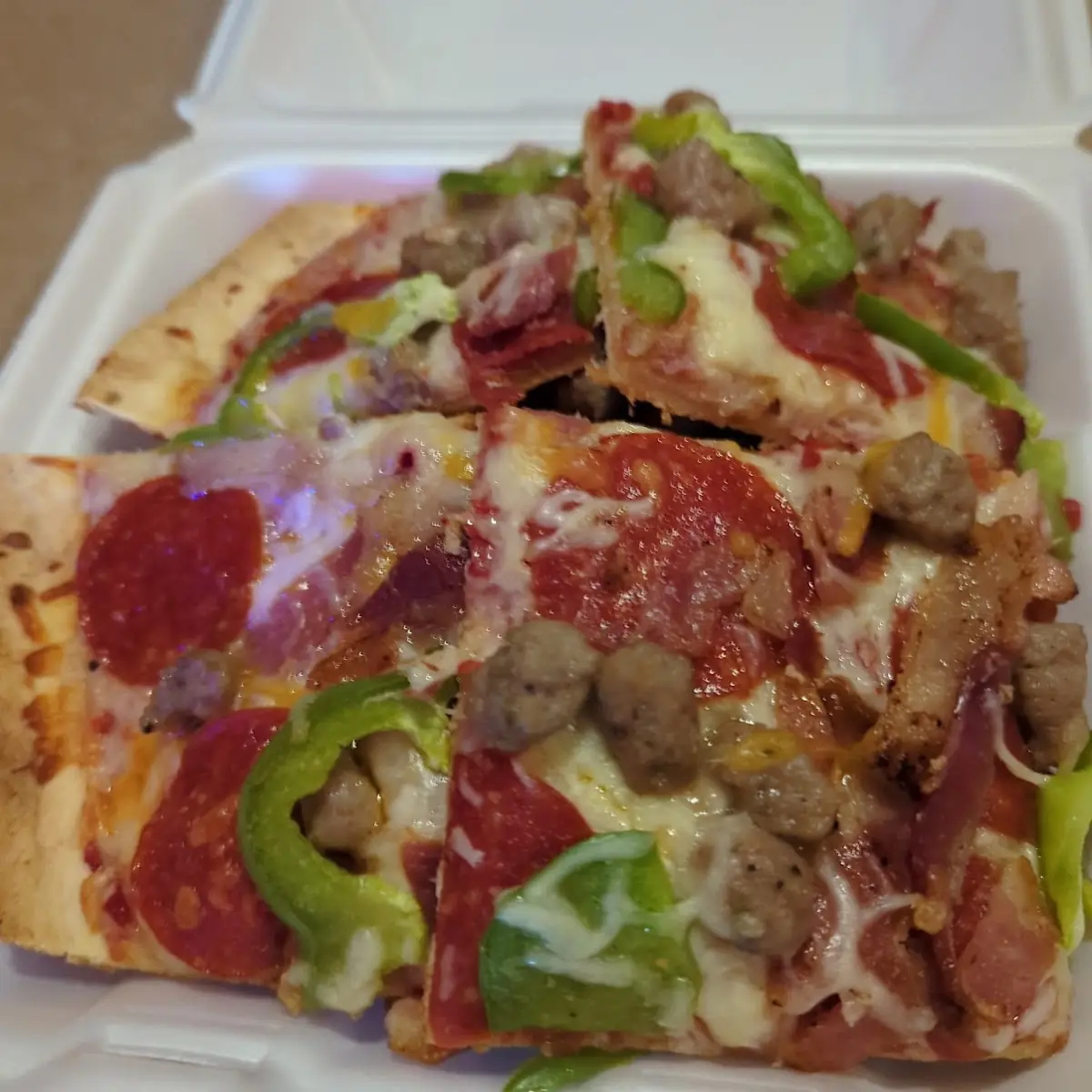 Three Meat Pizza