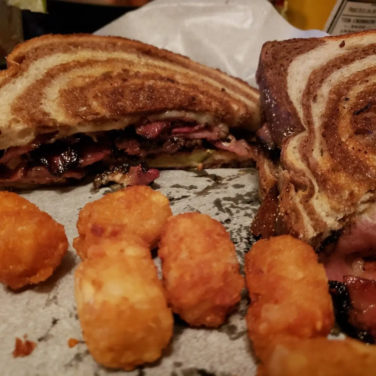 Pastrami Melt Tater Tots