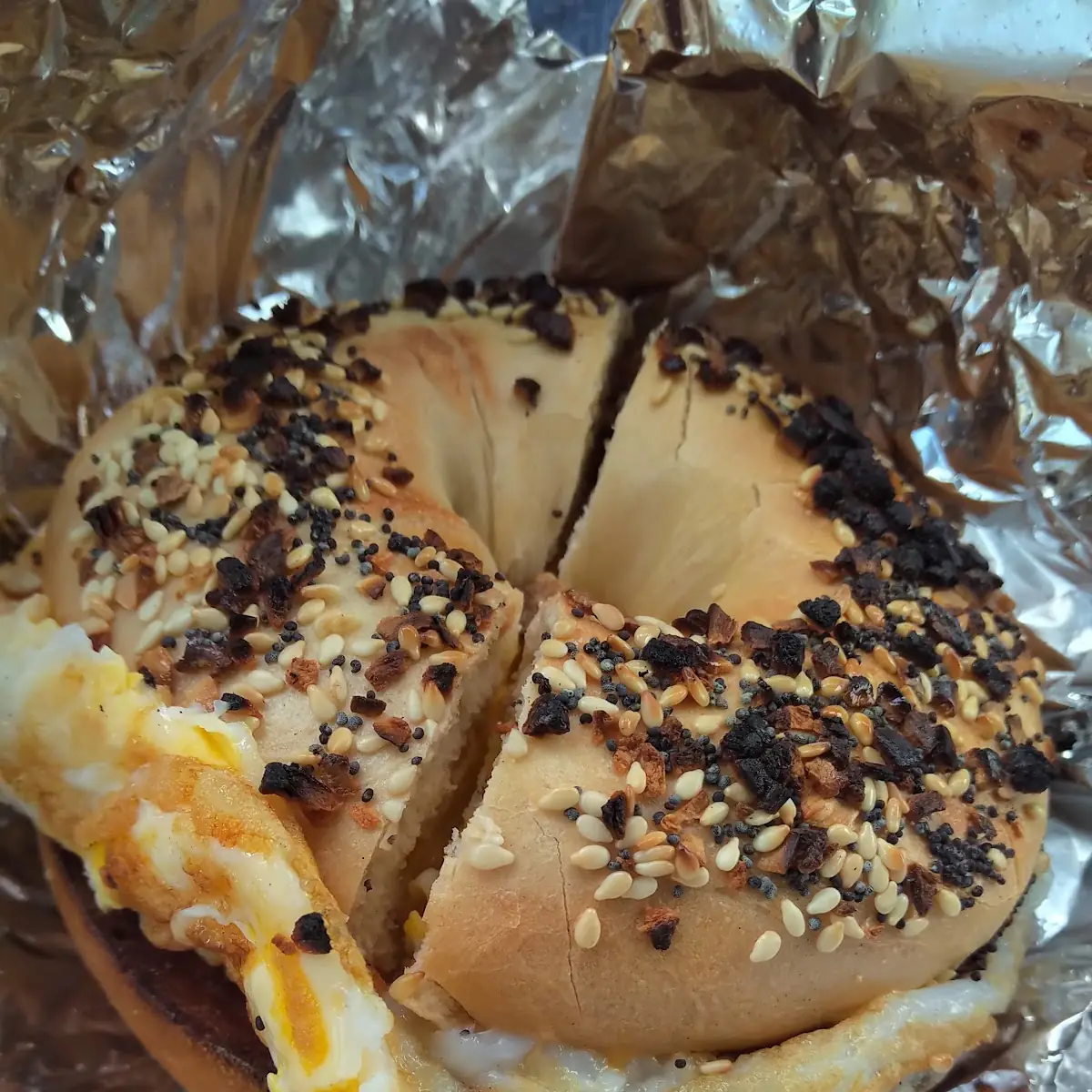 Egg Bacon Cheese Everything Bagel