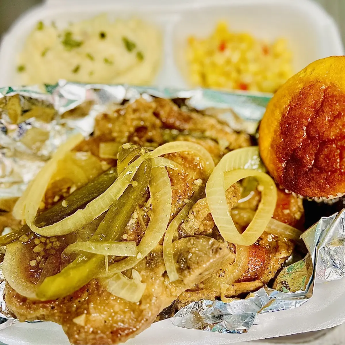 Smothered Pork Chop Dinner