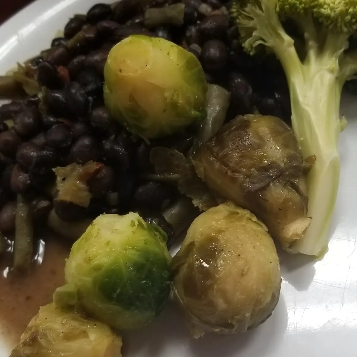 Broccoli Black Beans and Brussels Sprouts