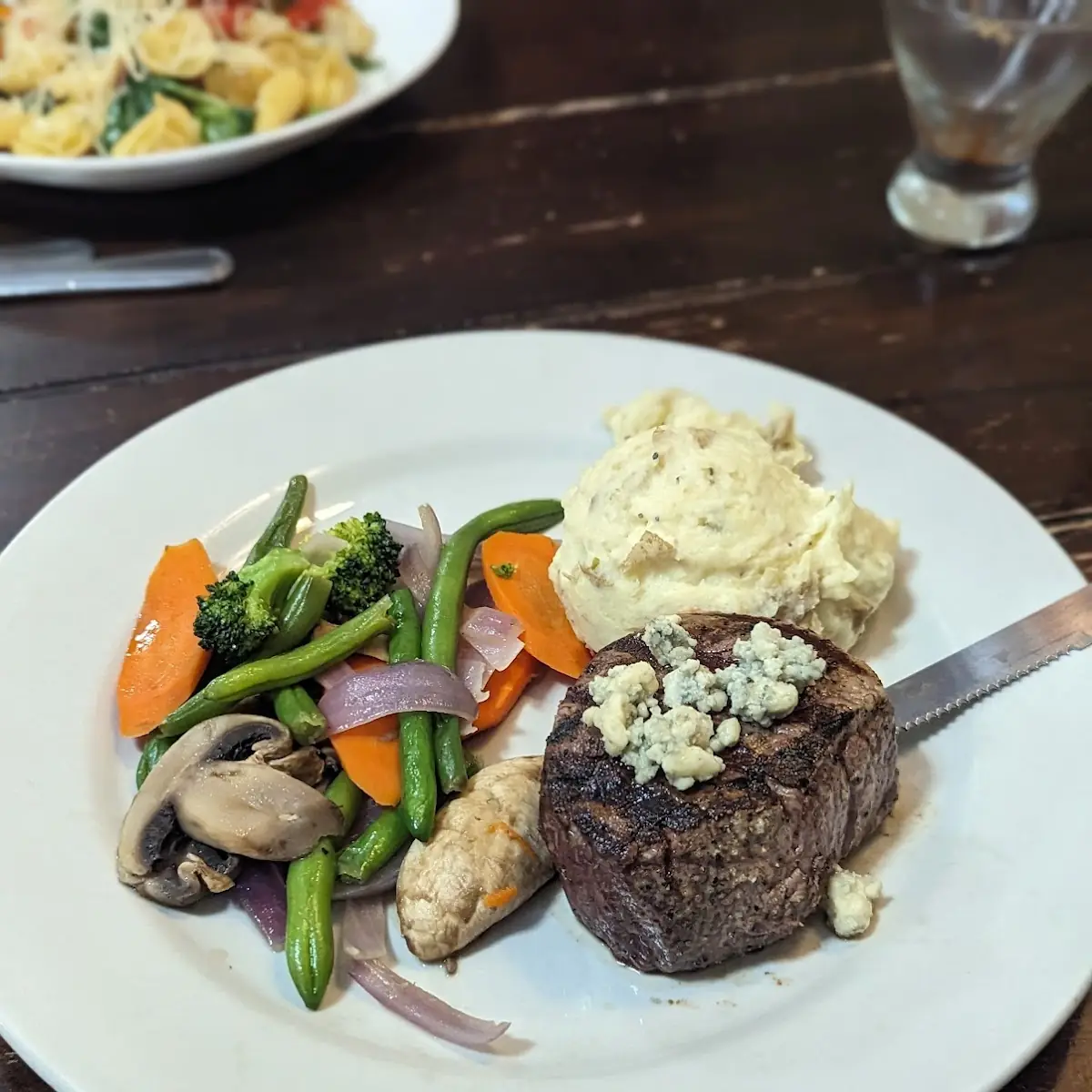 Filet Mignon with Blue Cheese Crumbles