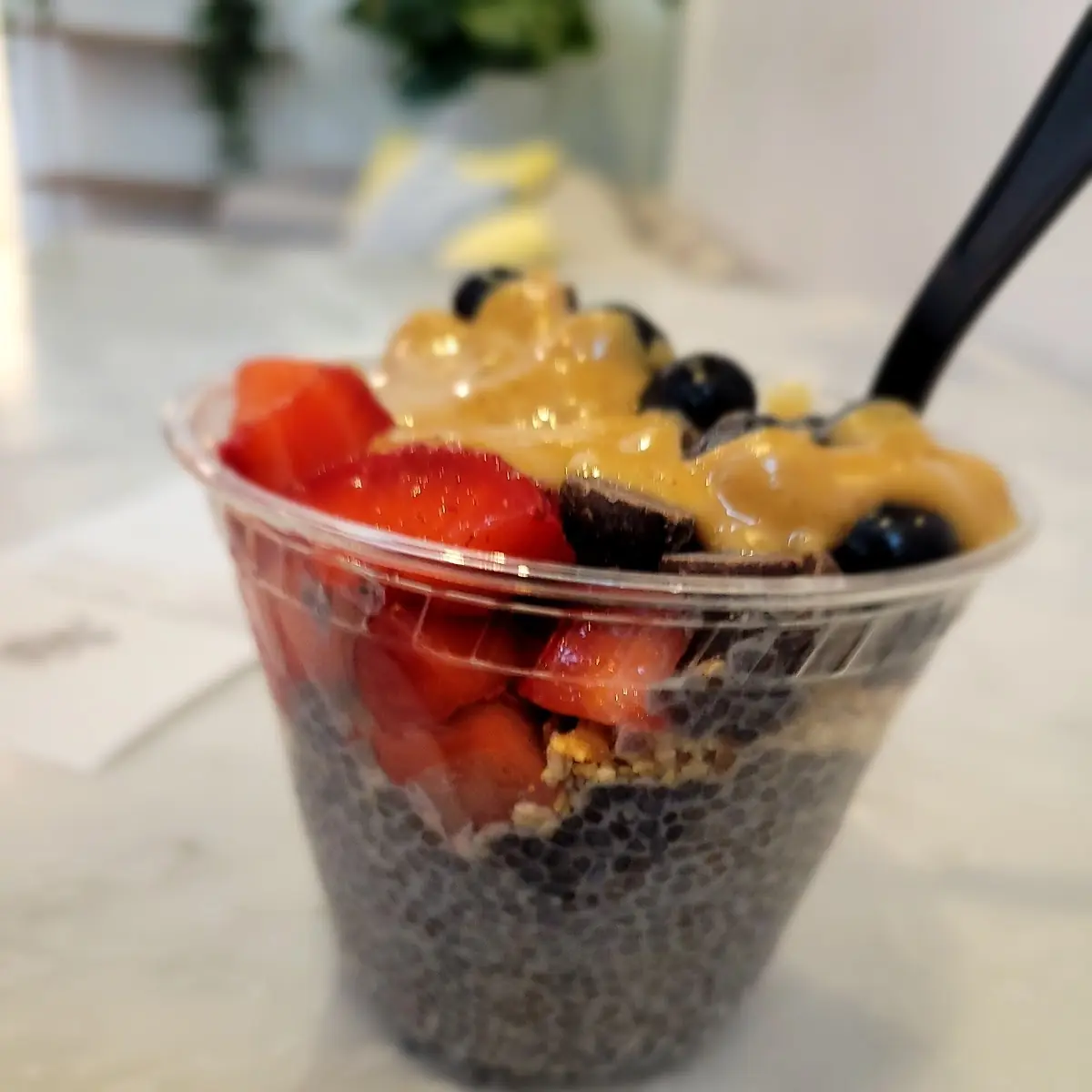 Chia Pudding with Peanut Butter Drizzle
