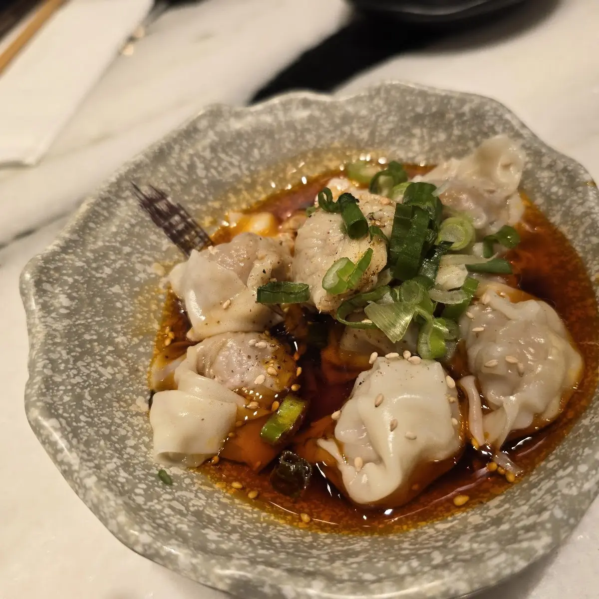 Steamed Dumplings and Noodle Soup