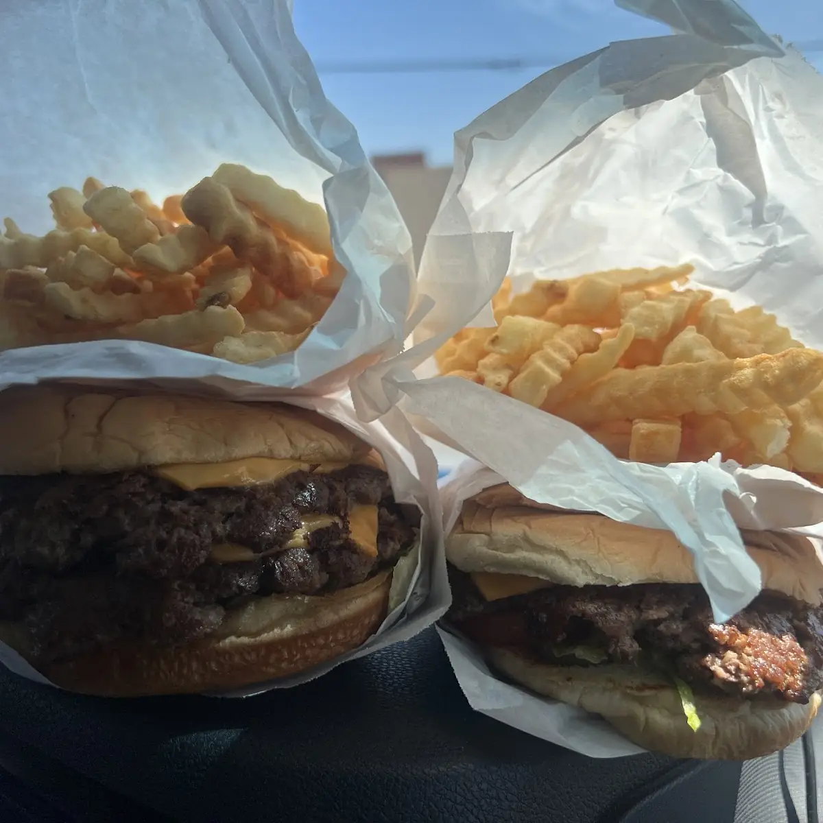 Double Cheeseburger and Fries