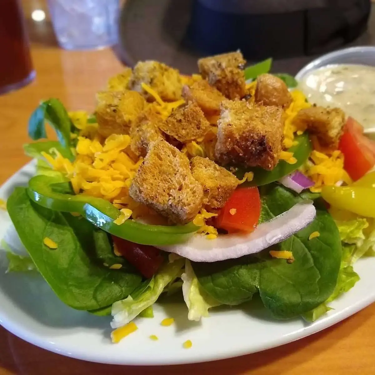 Small House Salad w Bacon Dressing