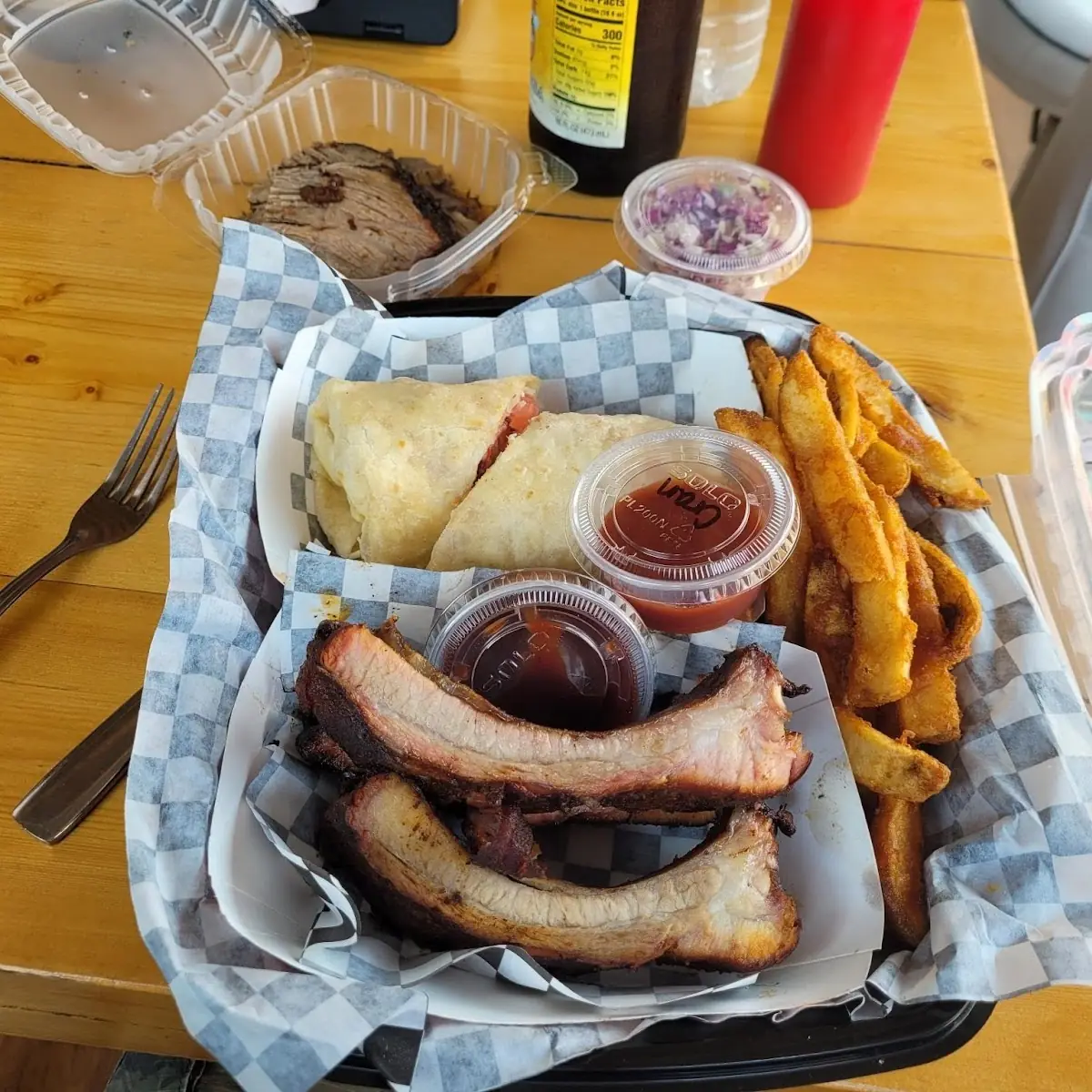 Ribs & Brisket Combo with Fish Taco