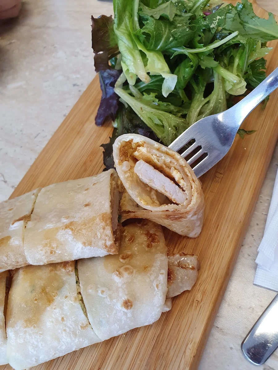 Pork Chop and Egg Crepe Pancake