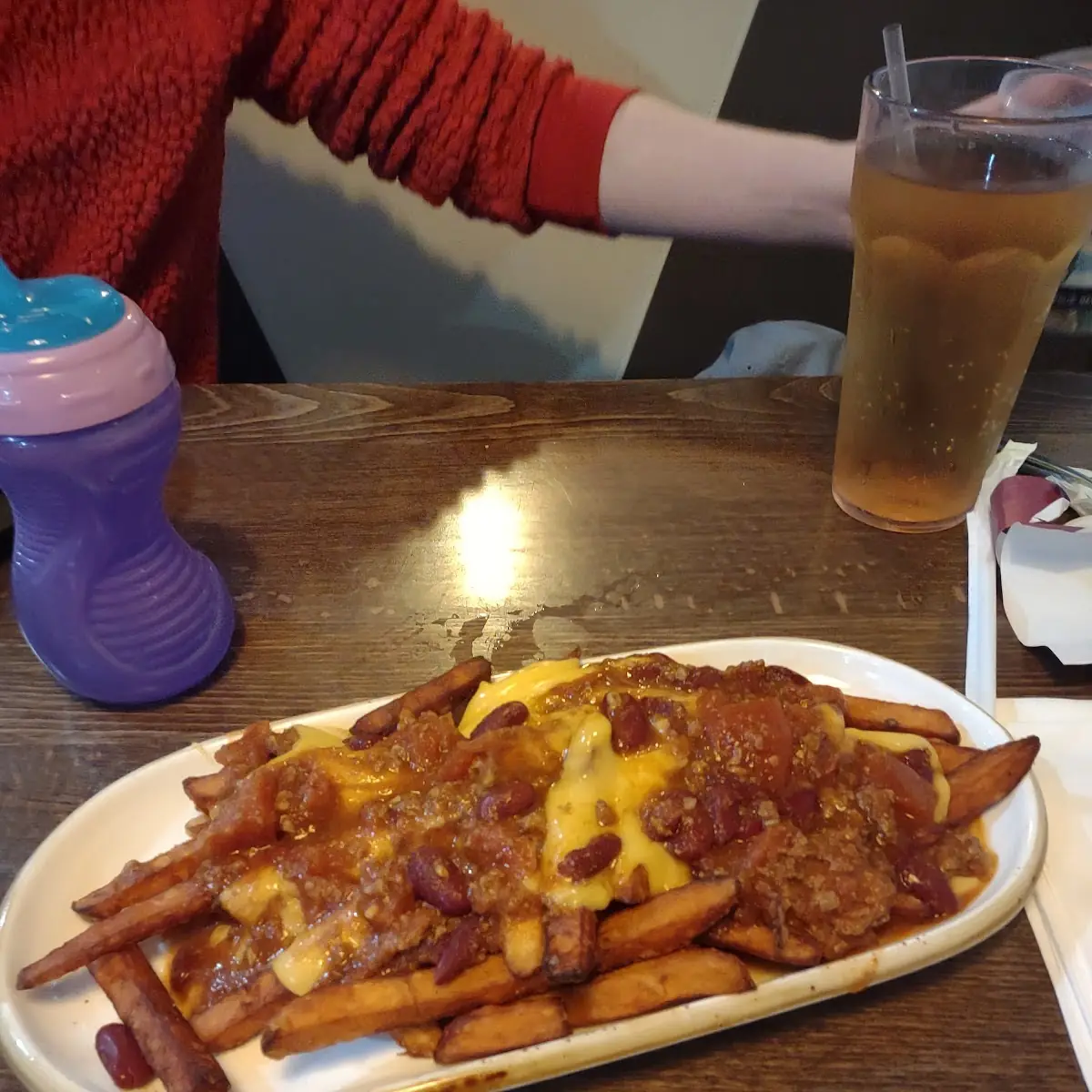 Sweet Potato Chili Cheese Fries