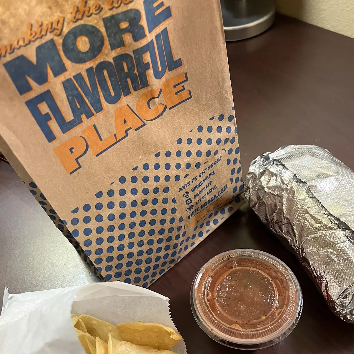 Brisket Burrito Add Regular Chips and Salsa