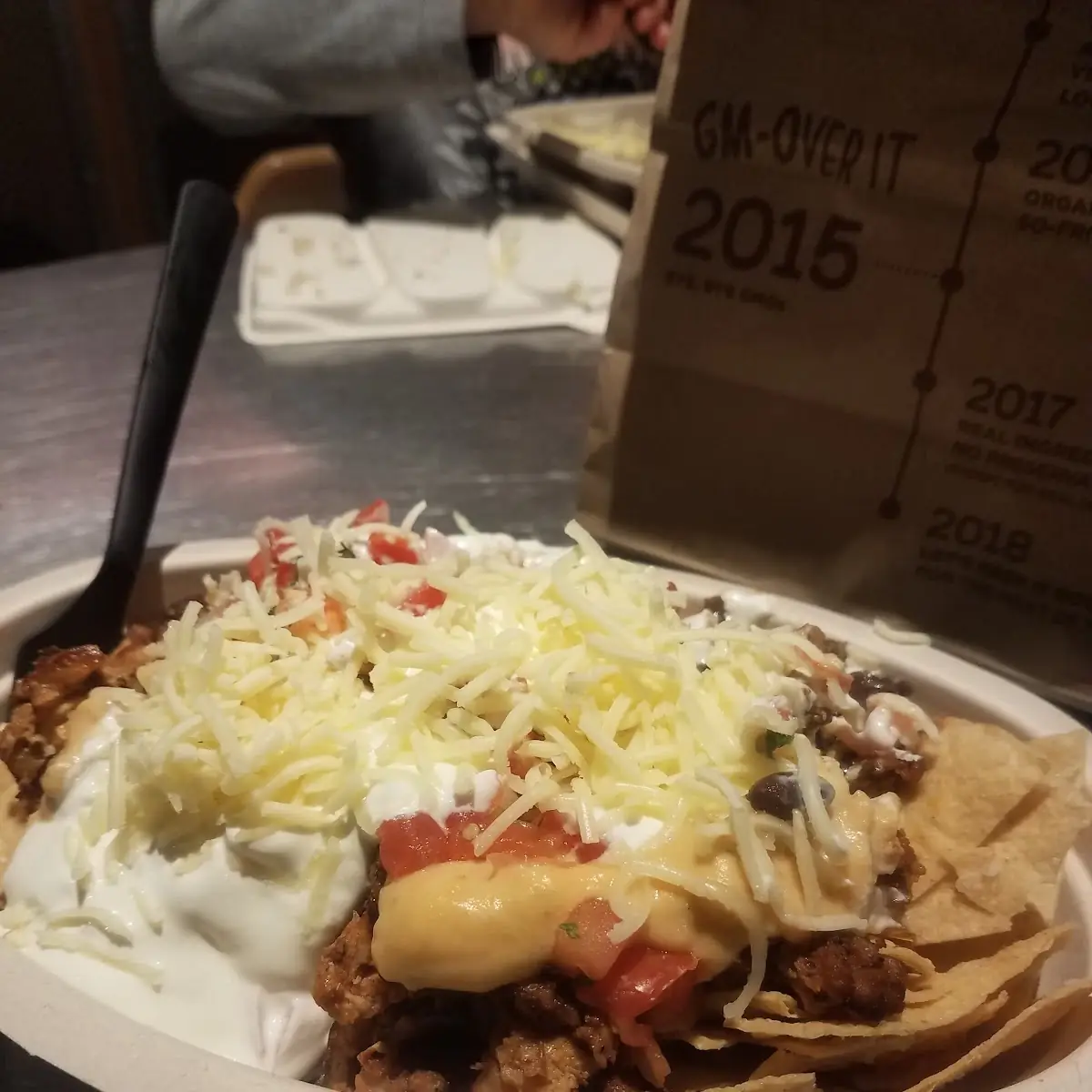 Chicken Bowl over Chips and Dips