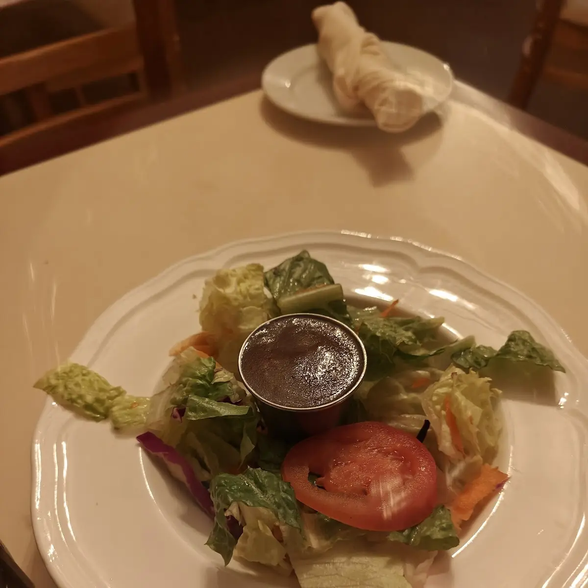Side Salad and Italian Dressing