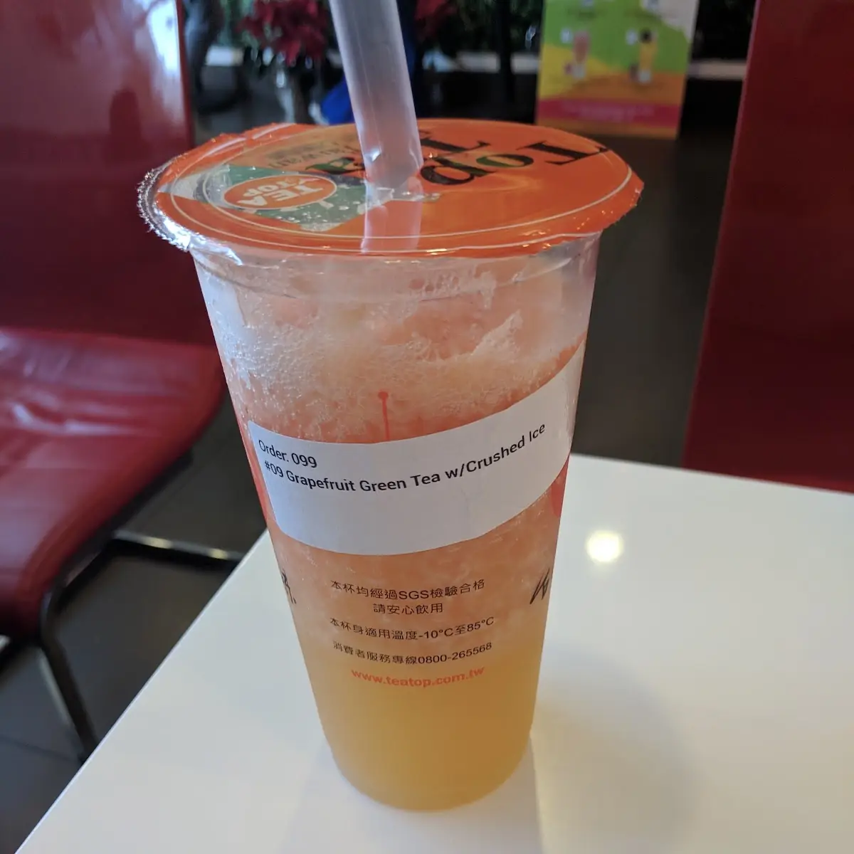 Grapefruit Green Tea w Crushed Ice