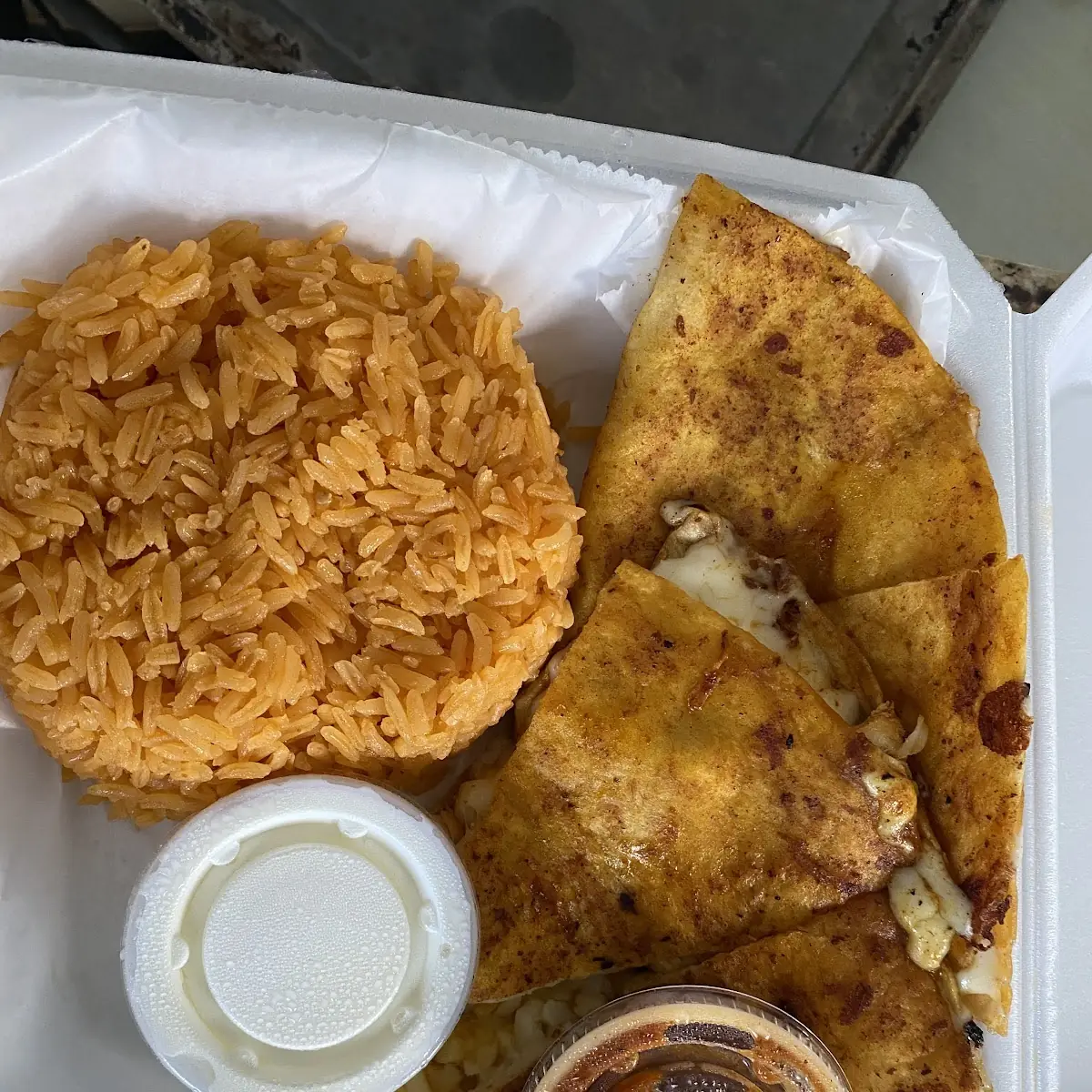 Chicken Quesadilla with Rice