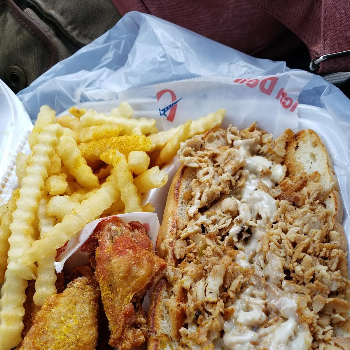 Cbicken Philly with Lemon Pepper Wings
