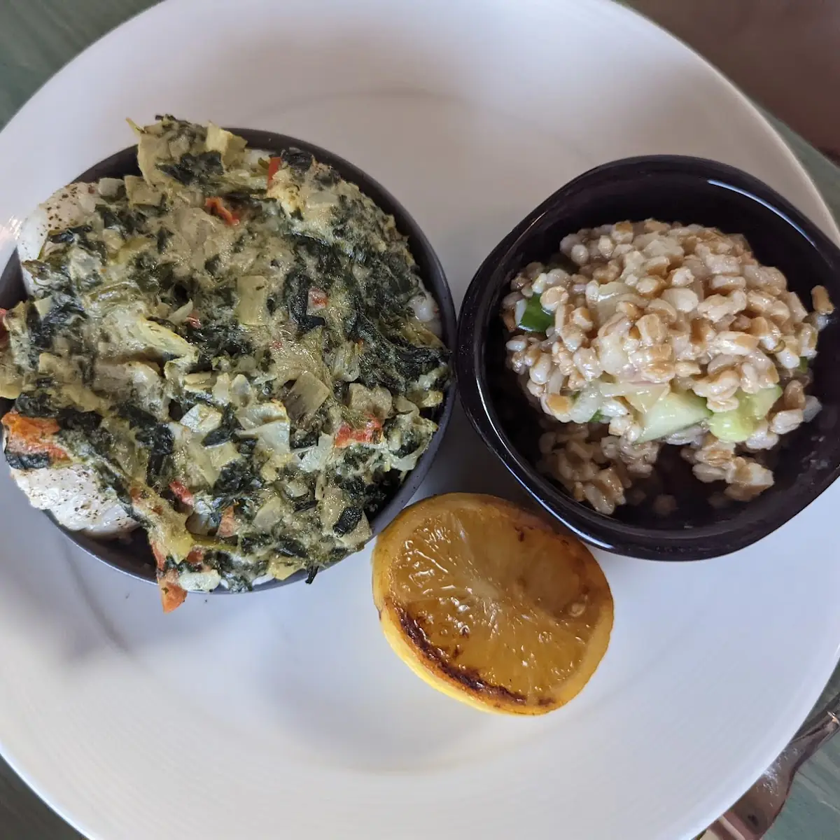 Artichoke Dip over Scallops