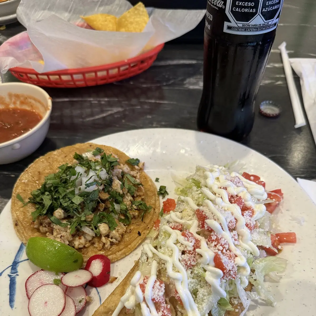 Chicken Taco and Quesadilla