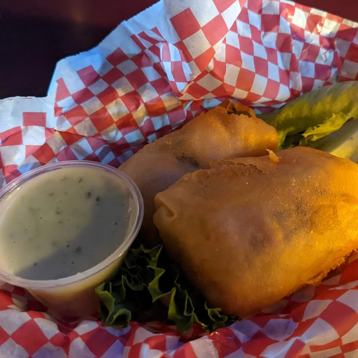 Green Chili Chicken Egg Rolls