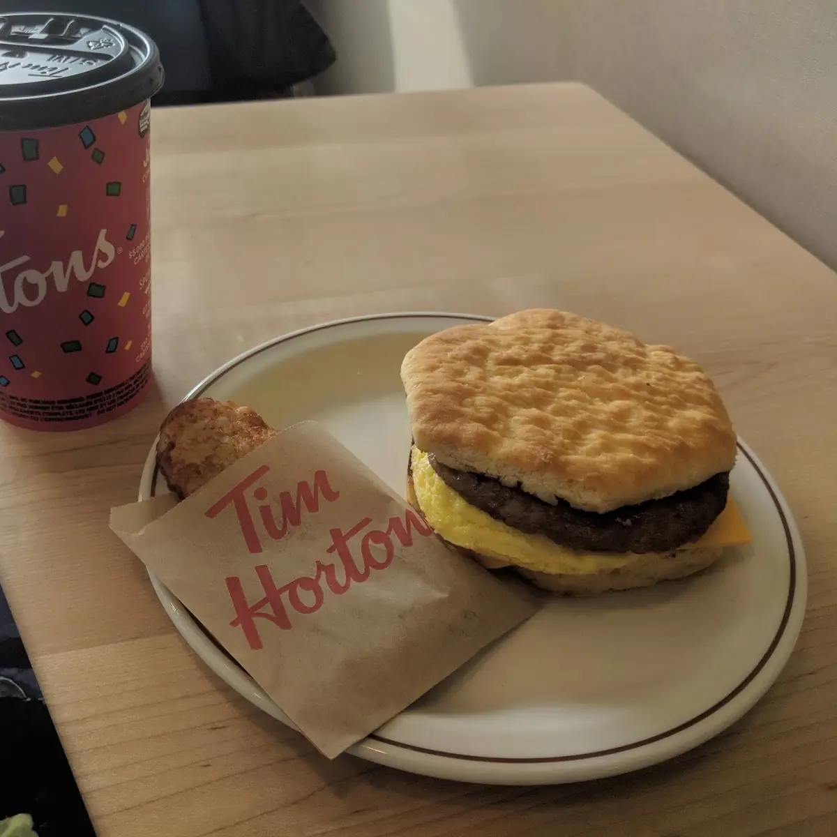 Simply Sausage Biscuit, Tim Hortons