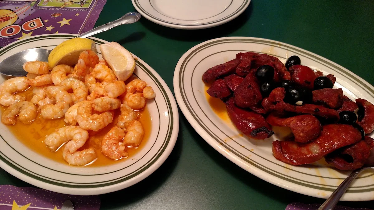 Shrimp in Garlic Sauce & Chorizo