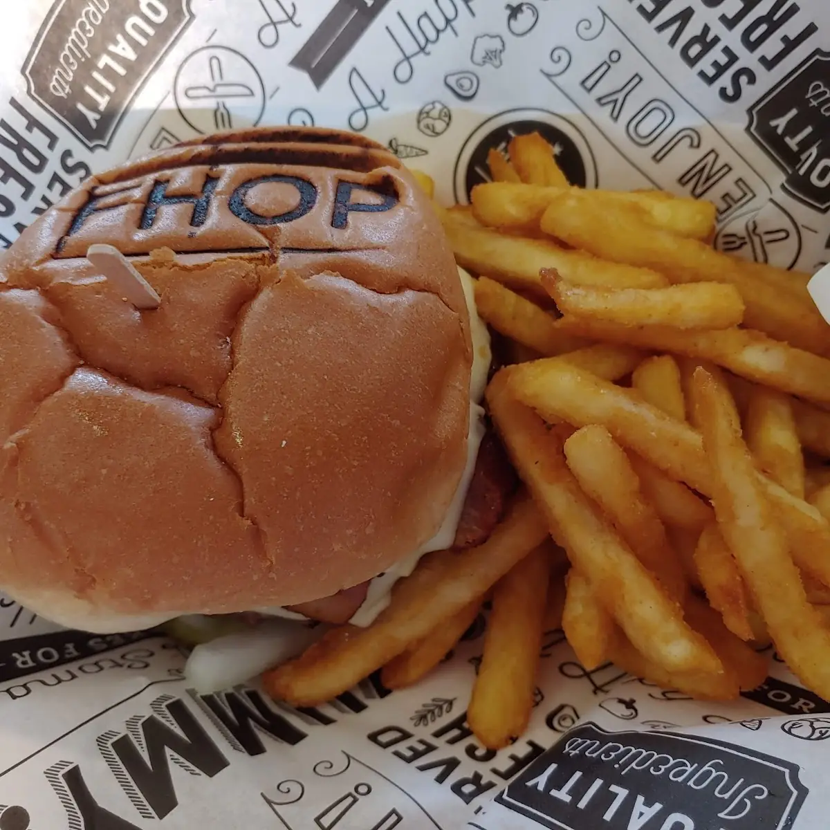Bacon Cheeseburger and Fries