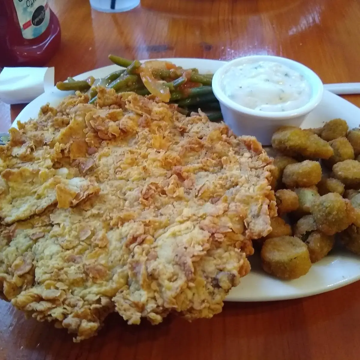 Chicken Fried Steak and Okra