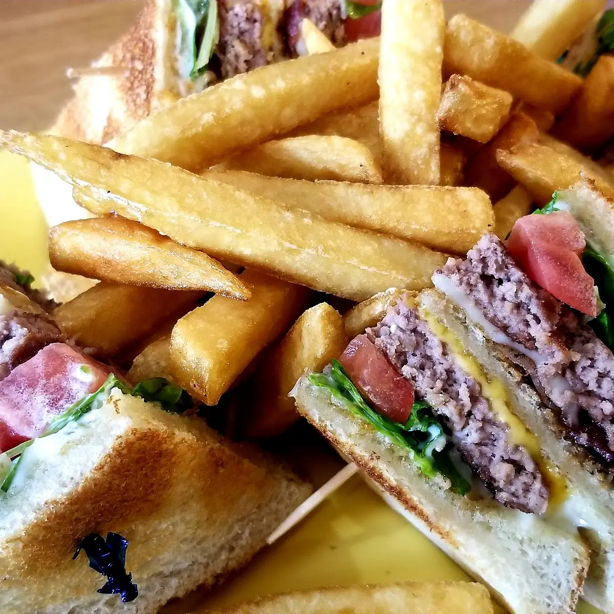 Cheeseburger Club Sandwich