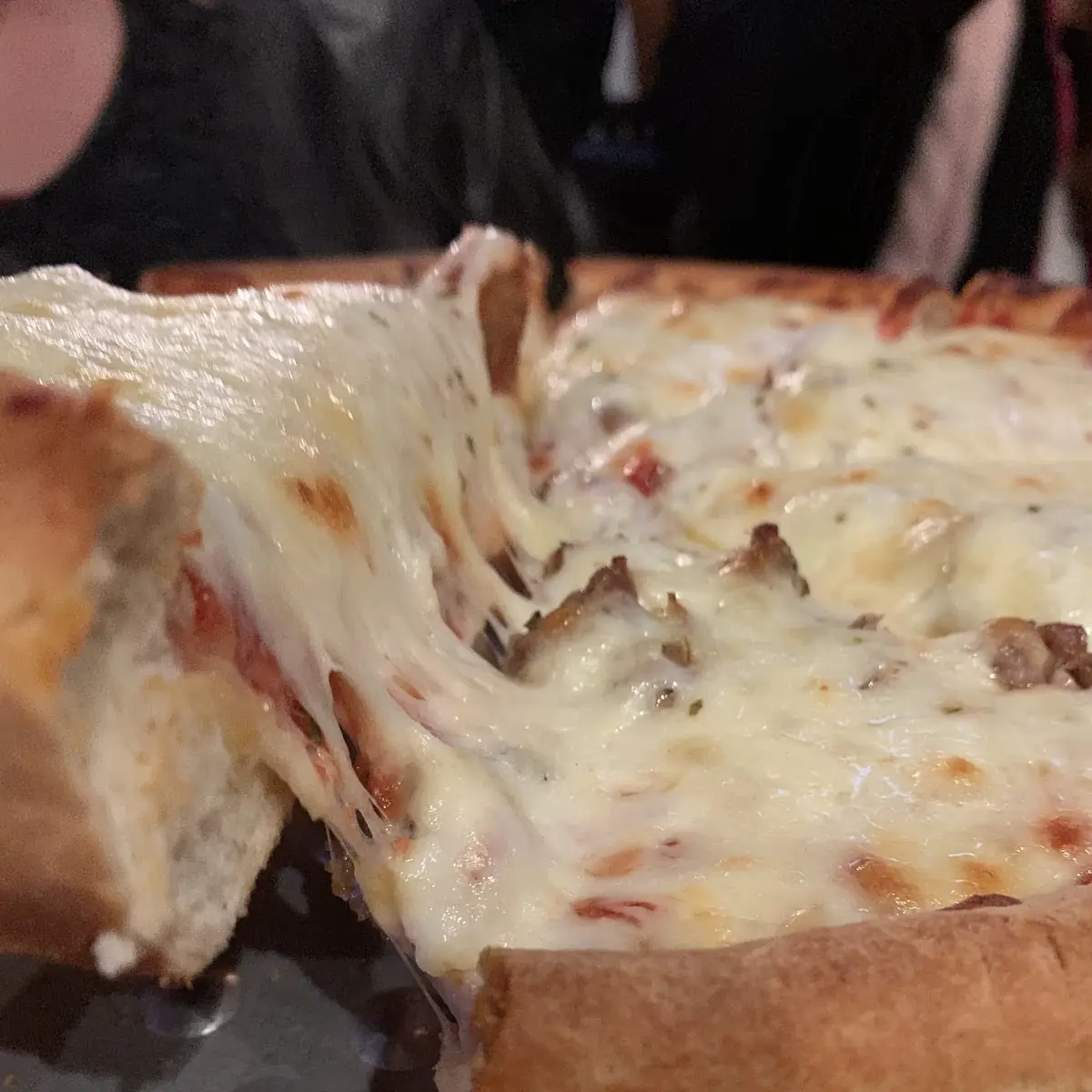 Sausage Deep Dish Cheese Pizza