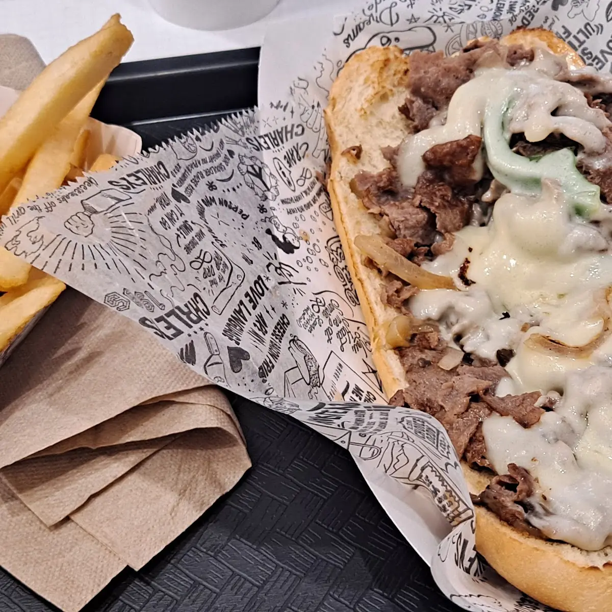 Philly Cheesesteak Medium & Fries