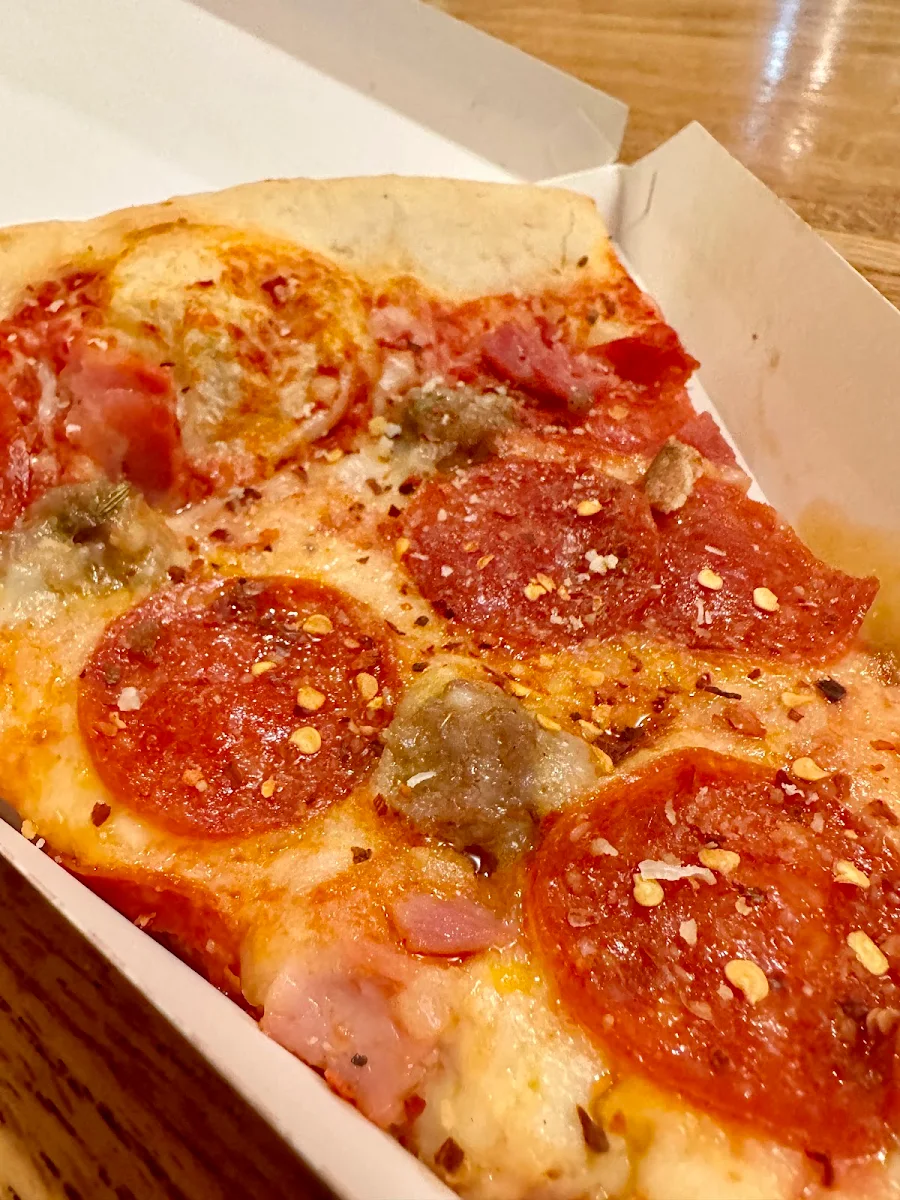 3 Meats Pizza Slice