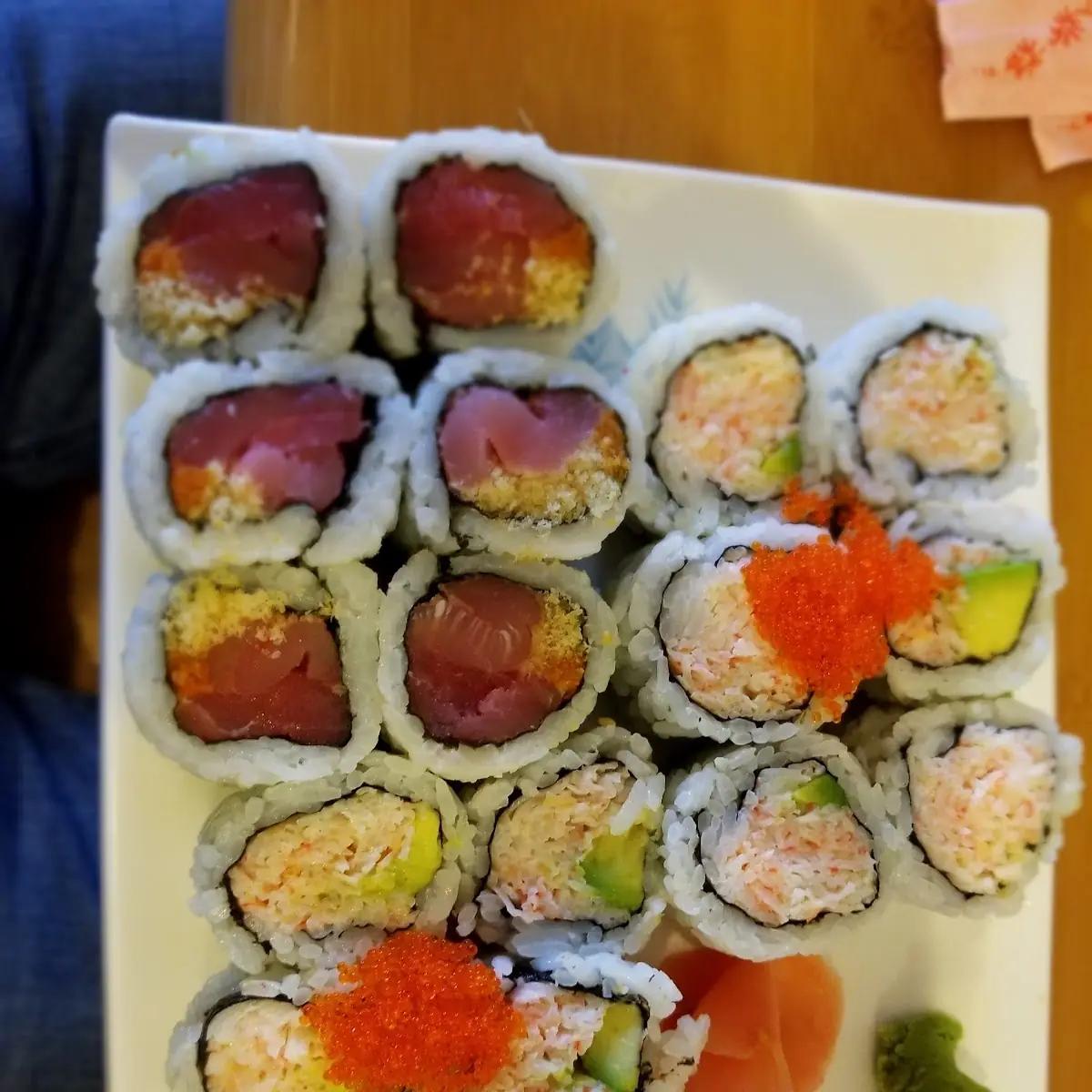 Eel Roll and California Roll