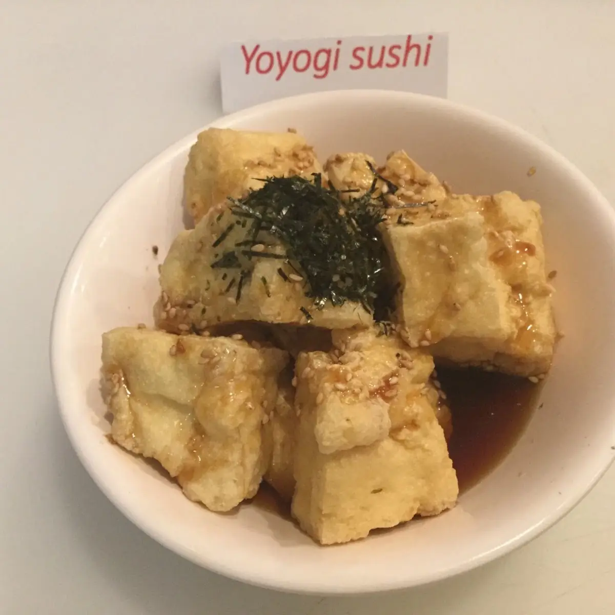 Fried Tofu with Tempura Sauce