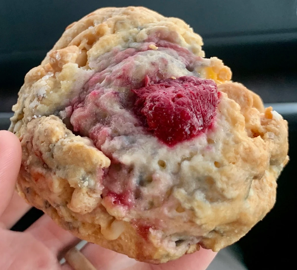 Raspberry White Chocolate Scone