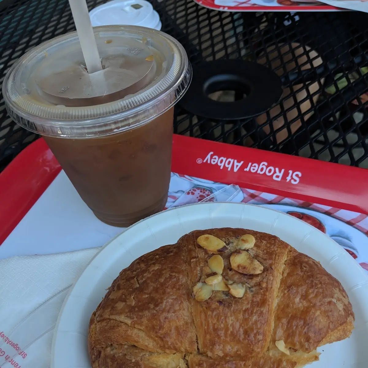 Small Cold Brew and Almond Croissant