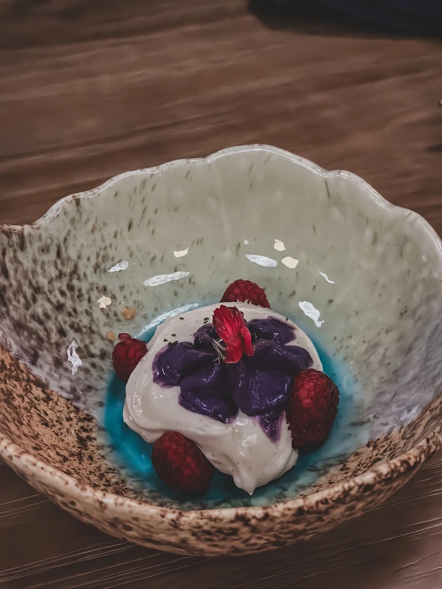 Ube Foam Panna Cotta