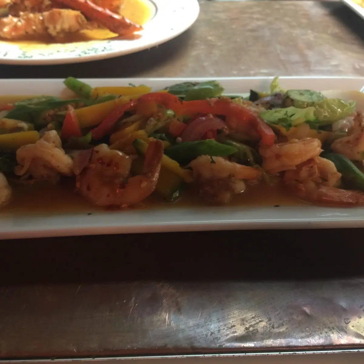 Grilled Shrimp Steamed Veg