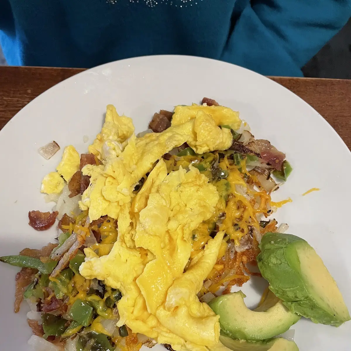 Skillet with Scrambled Eggs