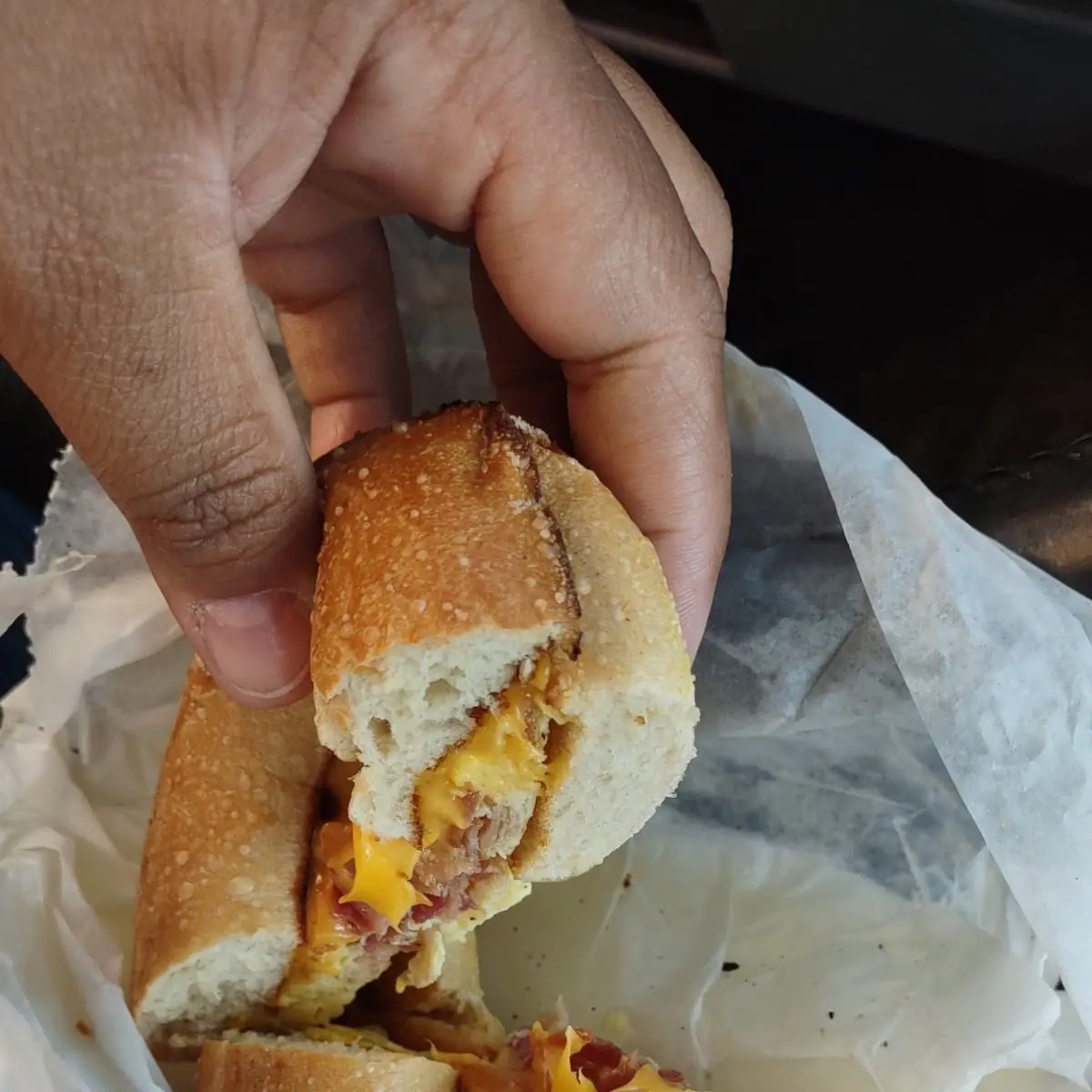 Bacon Egg and Cheese Bagel Sandwich