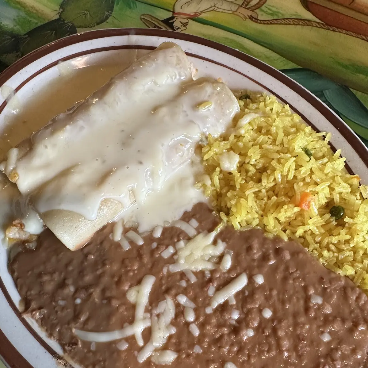 White Cheese on Top